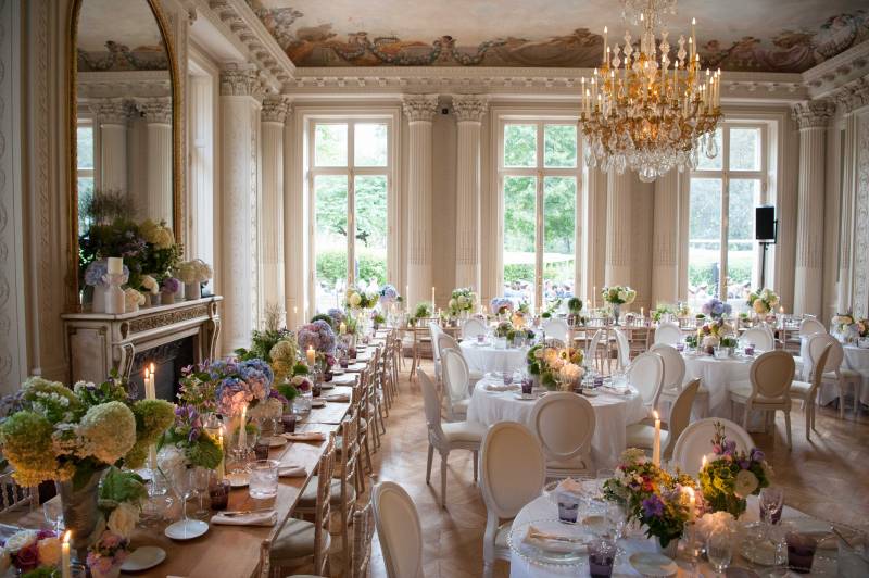 Décoration de mariage dans un château 